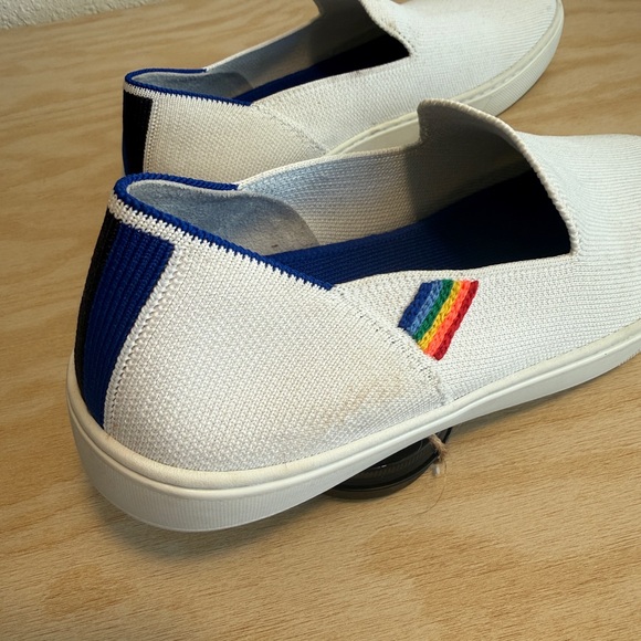 Rothy's Retired and rare “Unicorn” Pride rainbow Slip on sneakers - Picture 2 of 11